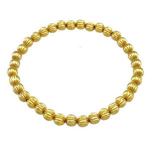 Copper Bracelet Stretchy Gold Plated, approx 5mm [FD14798]