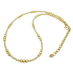 Copper Necklace Adjustable Gold Plated, approx 2.5mm, 4mm, 40-45cm length [FD14803]