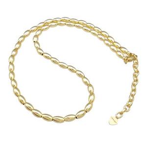 Copper Necklace Adjustable Gold Plated, approx 4-7mm, 40-45cm length [FD14805]