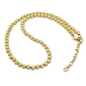 Copper Necklace Adjustable Gold Plated, approx 5mm, 40-45cm length [FD14807]