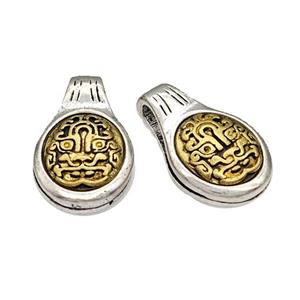 Tibetan Style Copper Mala Counter Buddhism Pendant Clip Antique Silver Bronze, approx 12-20mm [FD14938]