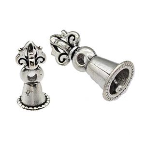 Tibetan Style Copper Bell Pendant Antique Silver, approx 10-22mm [FD14943-S]