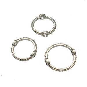 Zinc Ring Beads Circle Platinum Plated, approx 6mm dia [FD14955-6MM]