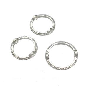 Zinc Ring Beads Circle Silver Plated, approx 6mm dia [FD14956-6MM]