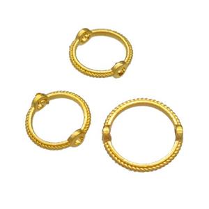 Zinc Ring Beads Circle Gold Plated, approx 9mm dia [FD14957-9MM]