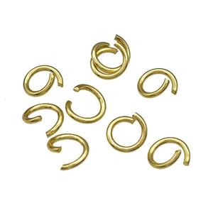 Copper Jump Rings Open Gold Plated, 8mm [FD14958]
