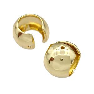 Copper Clip Earrings Hollow Gold Plated, approx 14-20mm [FD15021]
