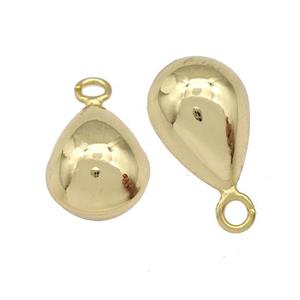 Copper Teardrop Pendant Hollow Gold Plated, approx 11-15mm [FD15025]