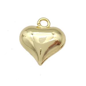 Copper Heart Pendant Hollow Gold Plated, approx 15mm [FD15027]