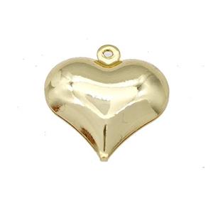 Copper Heart Pendant Hollow Gold Plated, approx 16mm [FD15028]