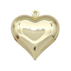 Copper Heart Pendant Hollow Gold Plated, approx 22mm [FD15029]
