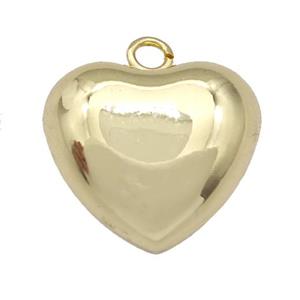 Copper Heart Pendant Hollow Gold Plated, approx 20mm [FD15031]