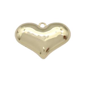Copper Heart Pendant Hollow Gold Plated, approx 25-38mm [FD15033]