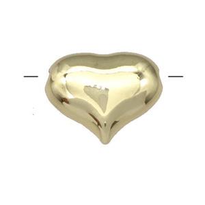 Copper Heart Beads Hollow Gold Plated, approx 25mm [FD15034]
