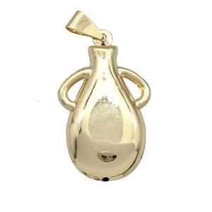Copper Flagon Charms Pendant Gold Plated, approx 28-42mm [FD15045]