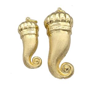 Copper Chantecler Charms Pendant Brushed Gold Plated, approx 20-47mm [FD15049-S]