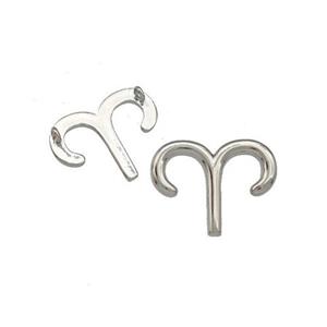 Copper Pendant Zodiac Signs Aries Platinum Plated, approx 14-18mm [FD15053]