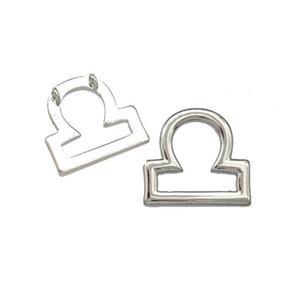 Copper Pendant Zodiac Signs Libra Platinum Plated, approx 14-16mm [FD15054]