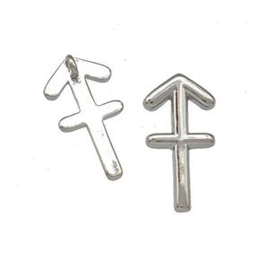 Copper Pendant Zodiac Signs Sagittarius Platinum Plated, approx 8-14mm [FD15057]