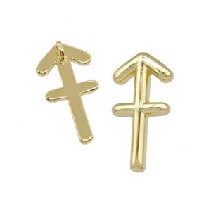 Copper Pendant Zodiac Signs Sagittarius Gold Plated, approx 8-14mm [FD15068]