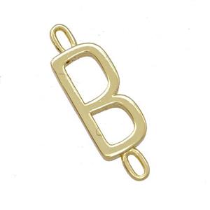 Copper Connector Letter-B Gold Plated, approx 7-15mm [FD15077]