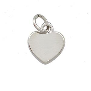 Copper Heart Pendant Platinum Plated, approx 9mm [FD15103]
