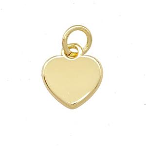 Copper Heart Pendant Gold Plated, approx 9mm [FD15104]