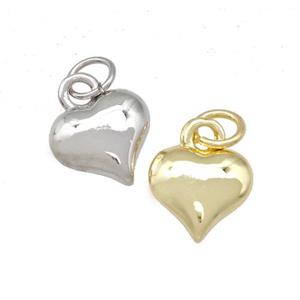 Copper Heart Pendant Mixed, approx 9.5mm [FD15108]