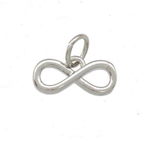 Copper Infinity Pendant Platinum Plated, approx 5-11.5mm [FD15115]