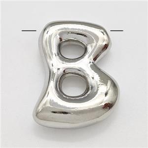 Copper Letter-B Pendant Platinum Plated, approx 15-21mm [FD15247]