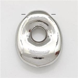 Copper Letter-O Pendant Platinum Plated, approx 15-21mm [FD15260]