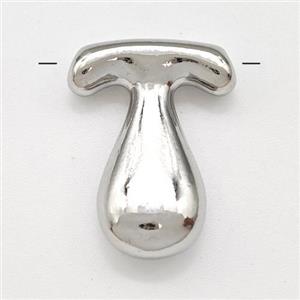 Copper Letter-T Pendant Platinum Plated, approx 15-21mm [FD15265]