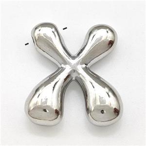 Copper Letter-X Pendant Platinum Plated, approx 15-21mm [FD15269]