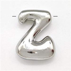 Copper Letter-Z Pendant Platinum Plated, approx 15-21mm [FD15271]