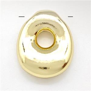 Copper Letter-O Pendant Gold Plated, approx 15-21mm [FD15287]