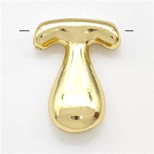 Copper Letter-T Pendant Gold Plated, approx 15-21mm [FD15292]