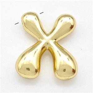 Copper Letter-X Pendant Gold Plated, approx 15-21mm [FD15296]
