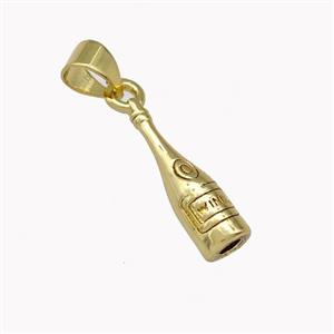 Wine Bottle Charms Copper Pendant Gold Plated, approx 5-17mm [FD15390]