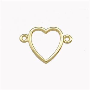Copper Heart Connector Gold Plated, approx 13mm [FD15407]
