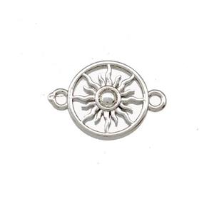 Copper Sun Connector Platinum Plated, approx 12mm [FD15414]