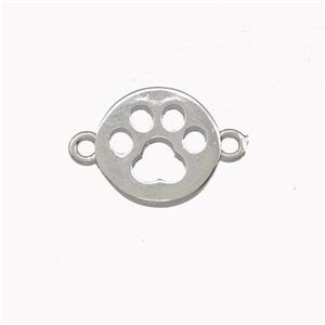 Copper Paw Connector Platinum Plated, approx 12mm [FD15416]