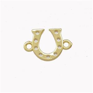 Copper Horseshoe Connector Gold Plated, approx 10mm [FD15421]