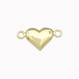 Copper Heart Connector Gold Plated, approx 9-11mm [FD15425]