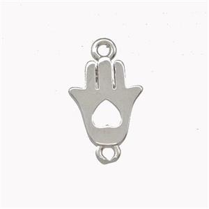 Copper Hand Connector Platinum Plated, approx 10-12mm [FD15428]