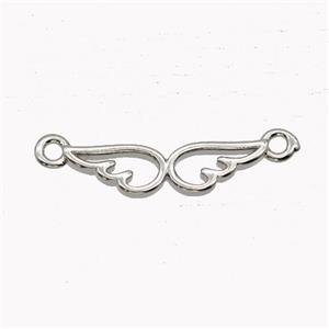 Copper Angel Wings Connector Platinum Plated, approx 4.5-17mm [FD15434]