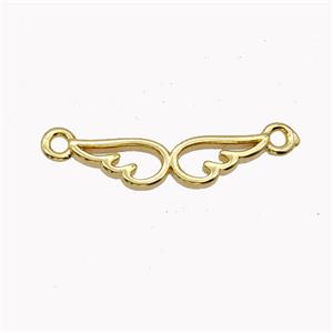 Copper Angel Wings Connector Gold Plated, approx 4.5-17mm [FD15435]