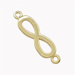 Copper Infinity Connector Gold Plated, approx 6.5-19mm [FD15437]