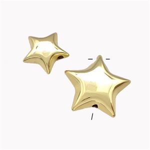 Copper Star Pendant Hollow Gold Plated, approx 30mm [FD15452-30MM]