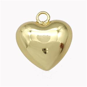 Copper Heart Pendant Hollow Gold Plated, approx 20mm [FD15456]