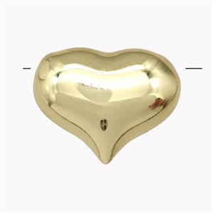 Copper Heart Beads Hollow Gold Plated, approx 30mm [FD15464]